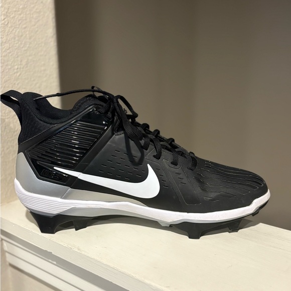 Nike Alpha Menace Strong Football Cleats Black/White II5139-010 Mens Sz 10.5 - Picture 5 of 9